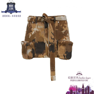 英国代购 女士新款 Blumarine 口袋棉迷你半身裙 正品直邮