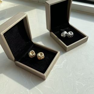 新花火烟花系列立体拉丝双面圆球耳扣秋冬小众设计耳环