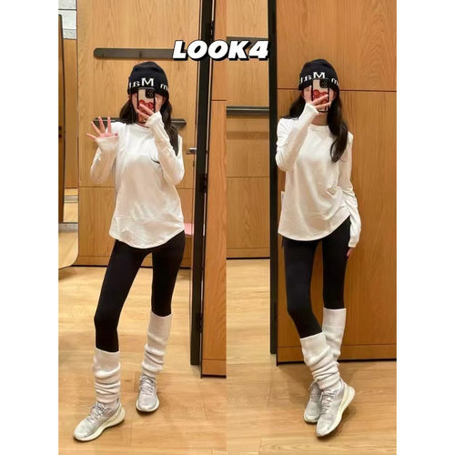 内搭/单穿都好看！love莫代尔拉绒打底衫女长袖瑜伽运动休闲p1