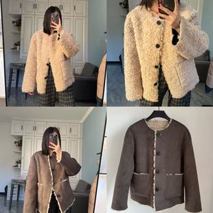 eth 设计师款 麂皮羊羔毛皮毛一体双面穿外套 时髦洋气 抢现货