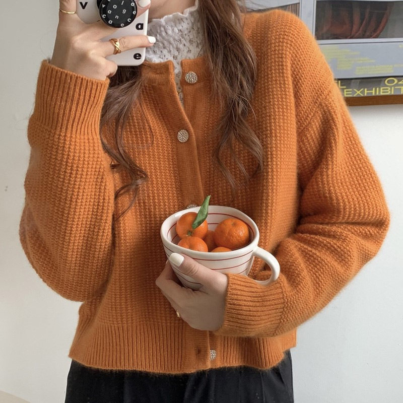 日系复古毛衣2025秋季新款软软糯糯针织开衫女宽松短款外套女装,女装/女士精品,毛针织衫,淘宝优惠券,粉丝福利购,淘宝优惠卷