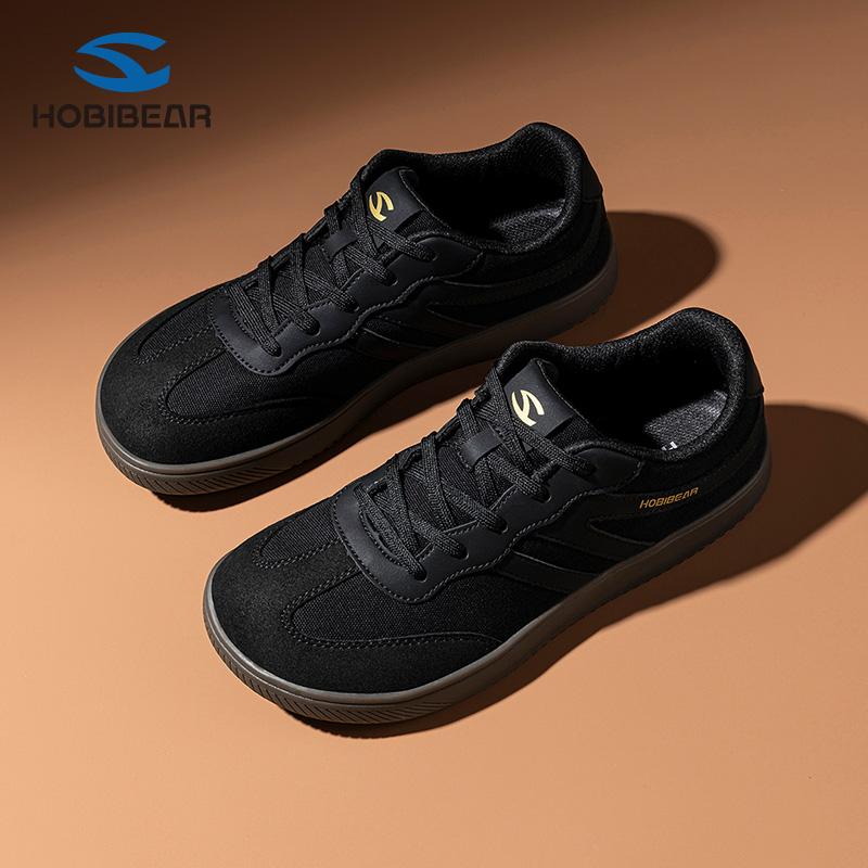 HOBIBEAR宽楦赤足防滑2025秋季男百搭户外耐磨防水徒步健身德训鞋