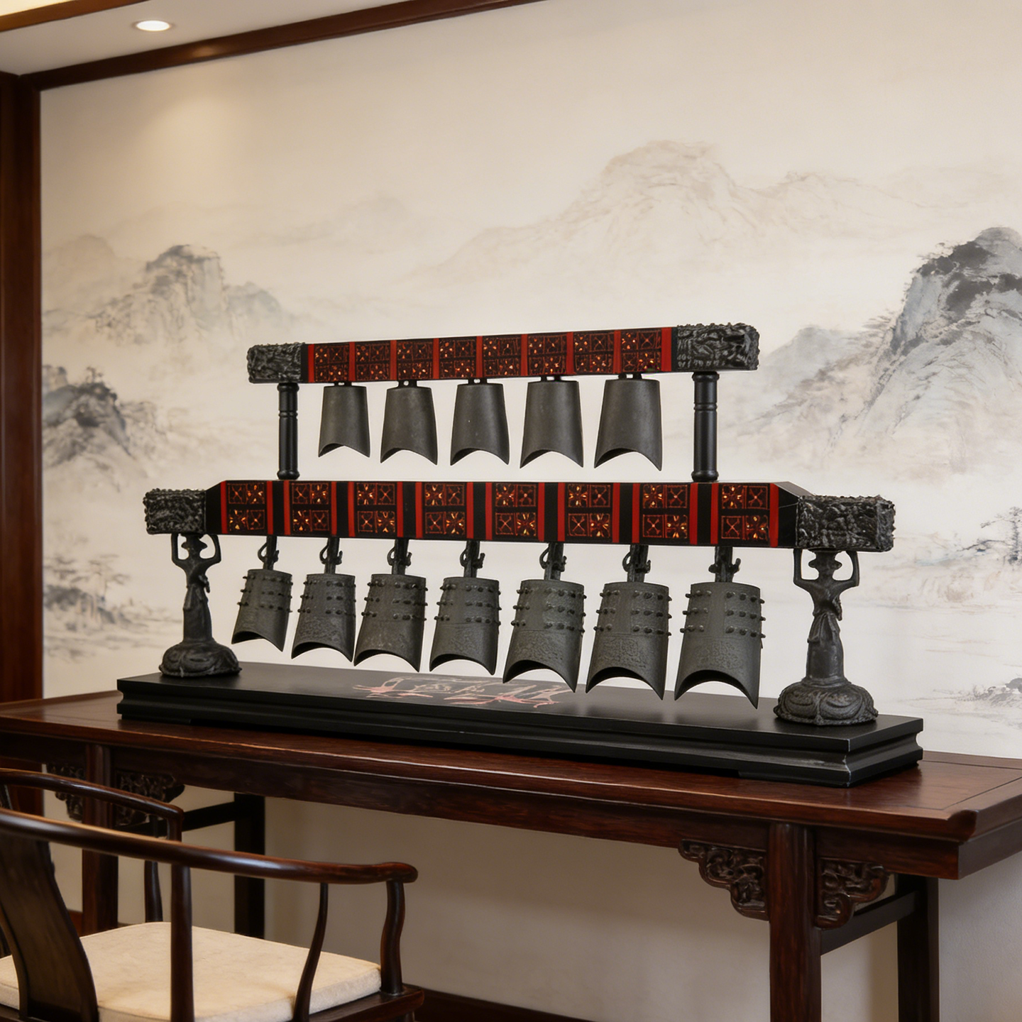曾侯乙风铃编钟乐器艺术摆件演奏青铜工艺做梦装饰品编钟乐器一套