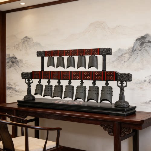 曾侯乙桌面编钟青铜装饰品家皇玉