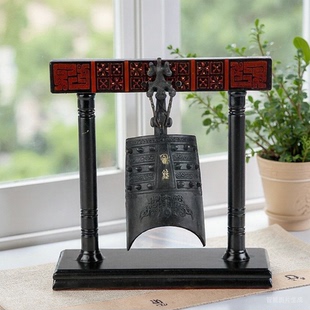 仿古博物馆青铜工艺品曾侯乙乐器编钟晨钟实木道具秦王摆件纪念品