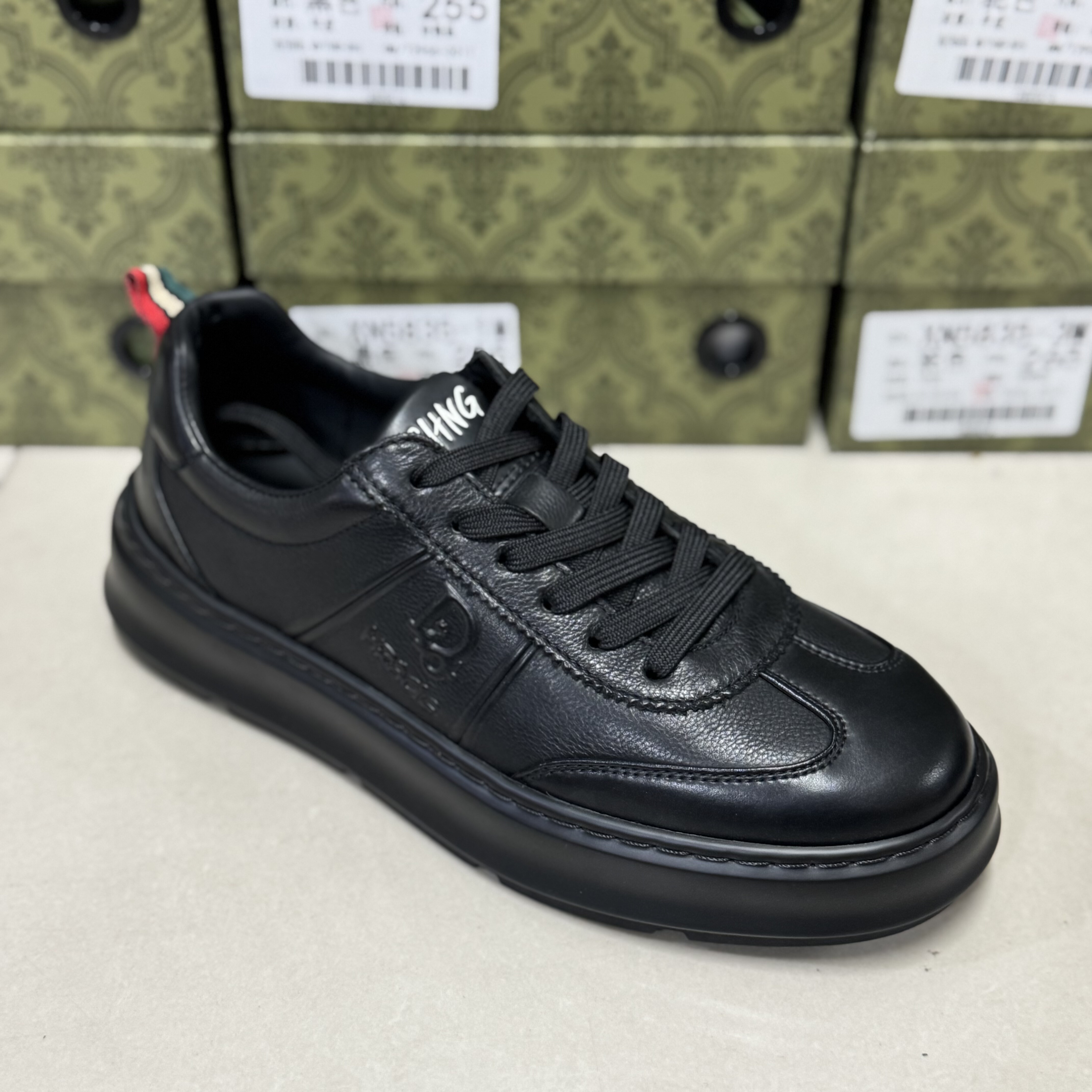 2025秋冬季新款男鞋时尚休闲鞋圆头系带透气休闲鞋皮鞋男鞋潮