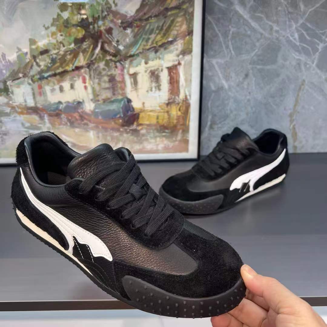 广州真皮男鞋2025新款透气百搭休闲板鞋男士厚底增高运动休闲鞋