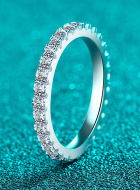 日常百搭满天星全钻戒指镀铂金