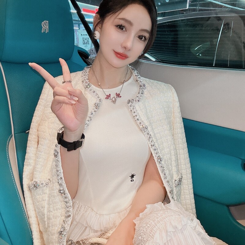 2024春夏新款法式泡泡褶皱拼接无袖连衣裙气质长裙女A字蛋糕裙