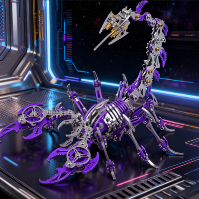 3D金属拼装模型高难度手工立体精密机械蝎子摆件送男生礼物玩具