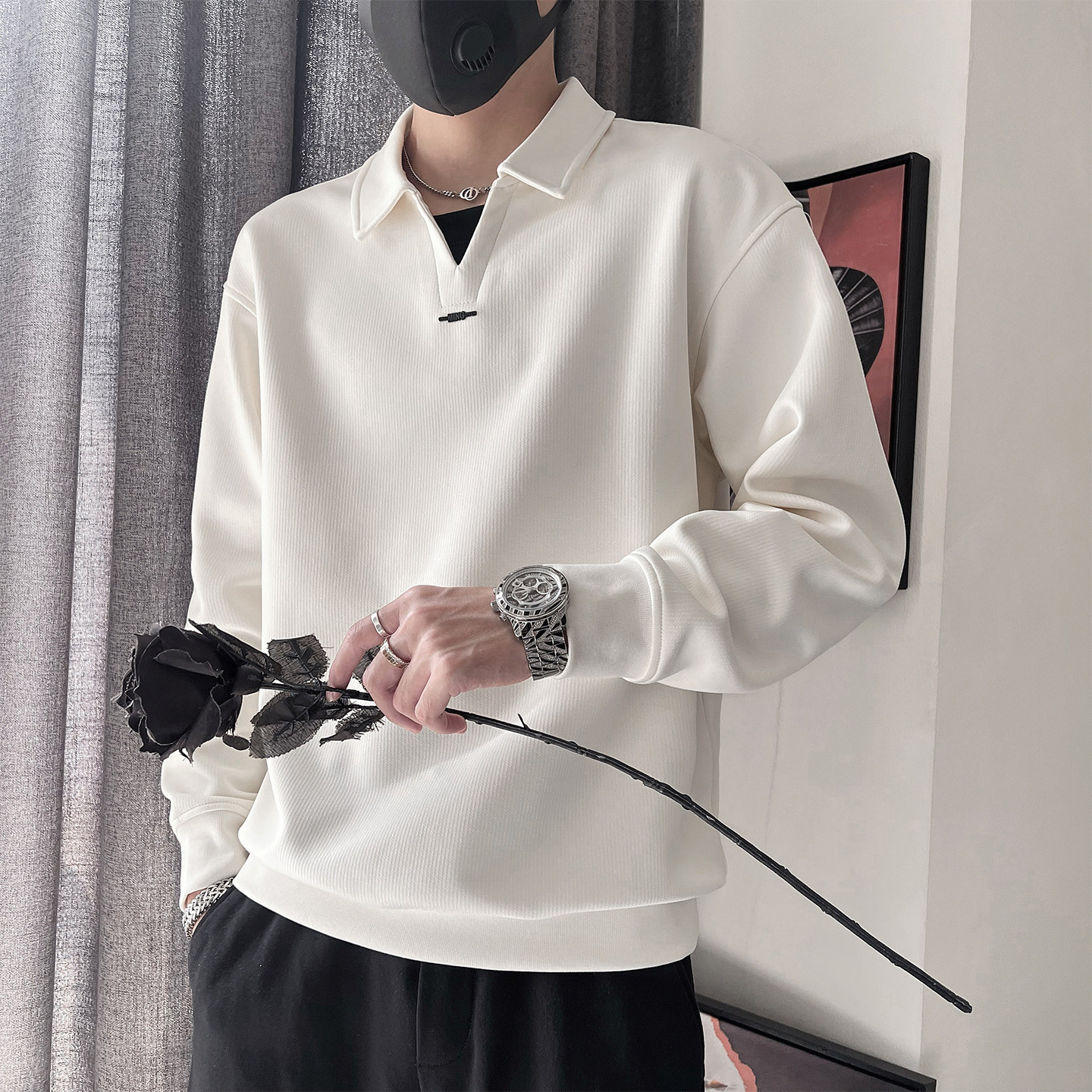 WY292 -P68-控98-M-3XL-   60%棉40聚酯纤维 假两件卫衣图片