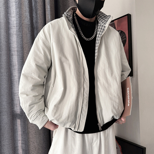 Y119-P218-控298M-3XL- 80%棉20%聚酯纤维50绒衬格贴面内里羽绒服图片