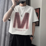 D155-P68-控98-68.8棉24.7聚酯纤维6.5氨纶面积印花反射字面短袖，男装T恤，电商A216