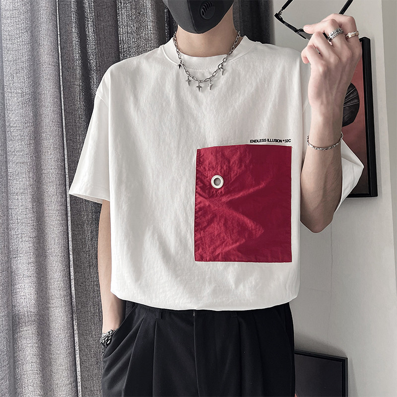 D107-特P58-控78M-3XL 95%棉5%聚酯纤维线上高克重重磅短袖图片
