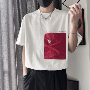 D107-特P58-控78M-3XL 95%棉5%聚酯纤维线上高克重重磅短袖图片