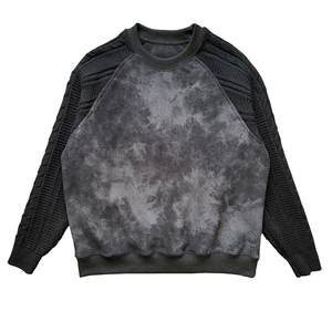 WY268-M-3XL P78-控108腈纶15%尼龙15%涤纶70%插肩拼手袖麻花纹布图片
