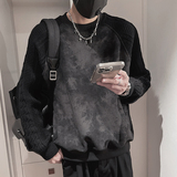 WY268-M-3XLP78-控108腈纶15%尼龙15%涤纶70%插肩拼手袖麻花纹布，男装卫衣，电商A216