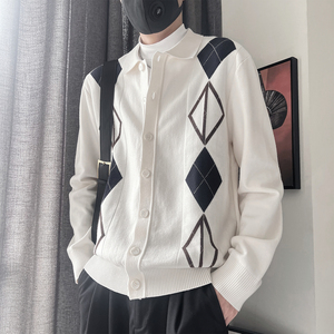 MX239-P108控148M-3XL49.2%粘度29.3%聚酯21.5%聚酰菱格开衫毛衣图片