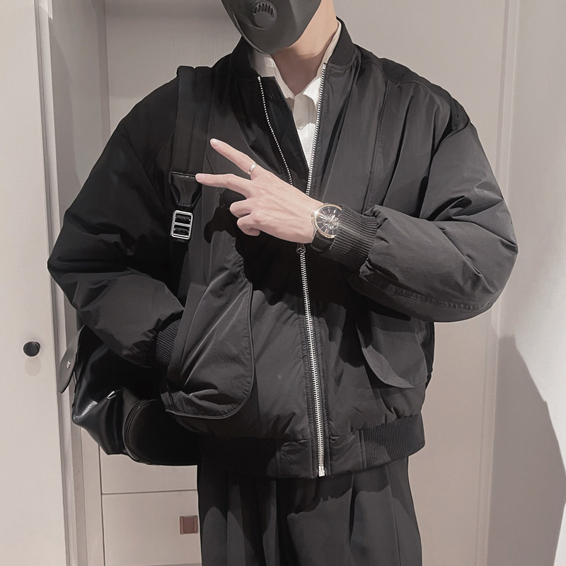 Y95-P238控318外涤纶内50标羽绒日系短款羽绒立体浮袋设计,男装羽绒服,电商A216