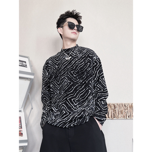 WY276-M-3XL P48-控68   95%涤5%氨纶 绒面线条打底衫图片