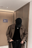 WT37-特P1382023新款秋冬男士长款风衣帅气休闲大衣高级感外套咖，男装风衣，电商A216