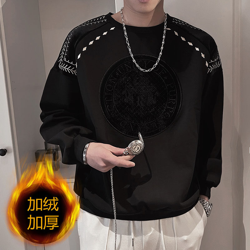 WY89-特P65 控98 加绒特P70 秋季网红卫衣ins长袖卫衣男痞帅小伙图片