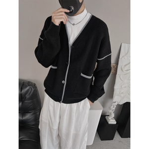 MX233-P78控108-M-3XL50%腈纶30.3%聚酯纤维19.7锦纶开衫毛衣外套图片