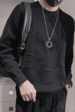 MX118-特P98控138冬季男士加厚提花圆领毛衣套头针织衫毛衫男黑，男装针织衫/毛衣，电商A216