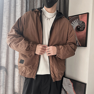 WT68-控158-聚酯纤维 工装立体大口袋 连帽双层夹克 微阔版型图片