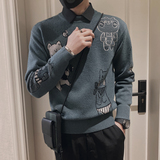 MX33-P88-控1182023秋冬延续款社会精神小伙打底毛衣男针织衫，男装针织衫/毛衣，电商A216