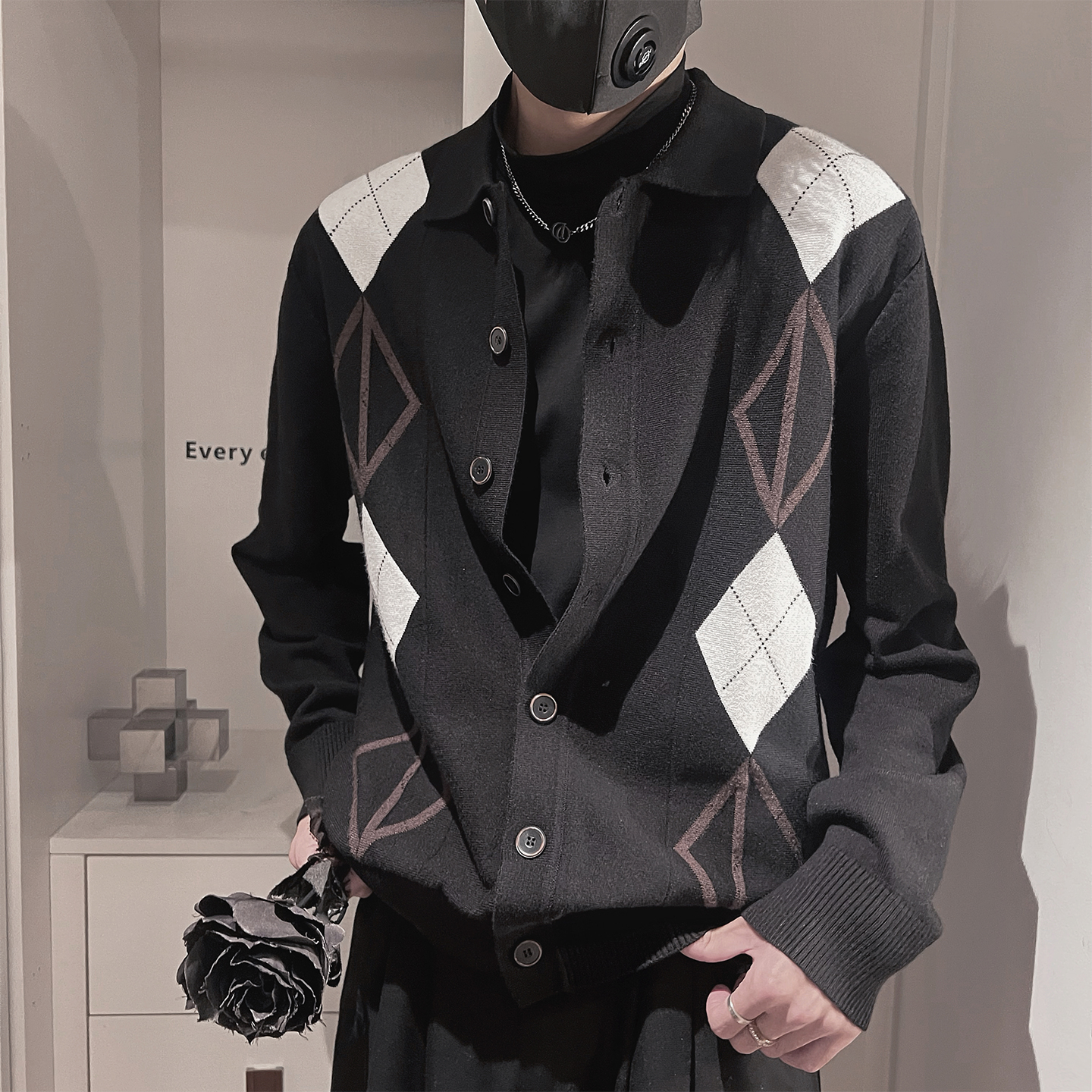 MX239-P108控148M-3XL49.2%粘度29.3%聚酯21.5%聚酰菱格开衫毛衣，男装针织衫/毛衣，电商A216