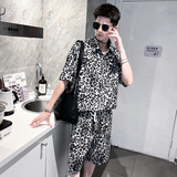 TZ59-M-3XL-P78-控108100%聚酯纤维豹纹冰丝凉感套装微阔版型，男装休闲套装，电商A216