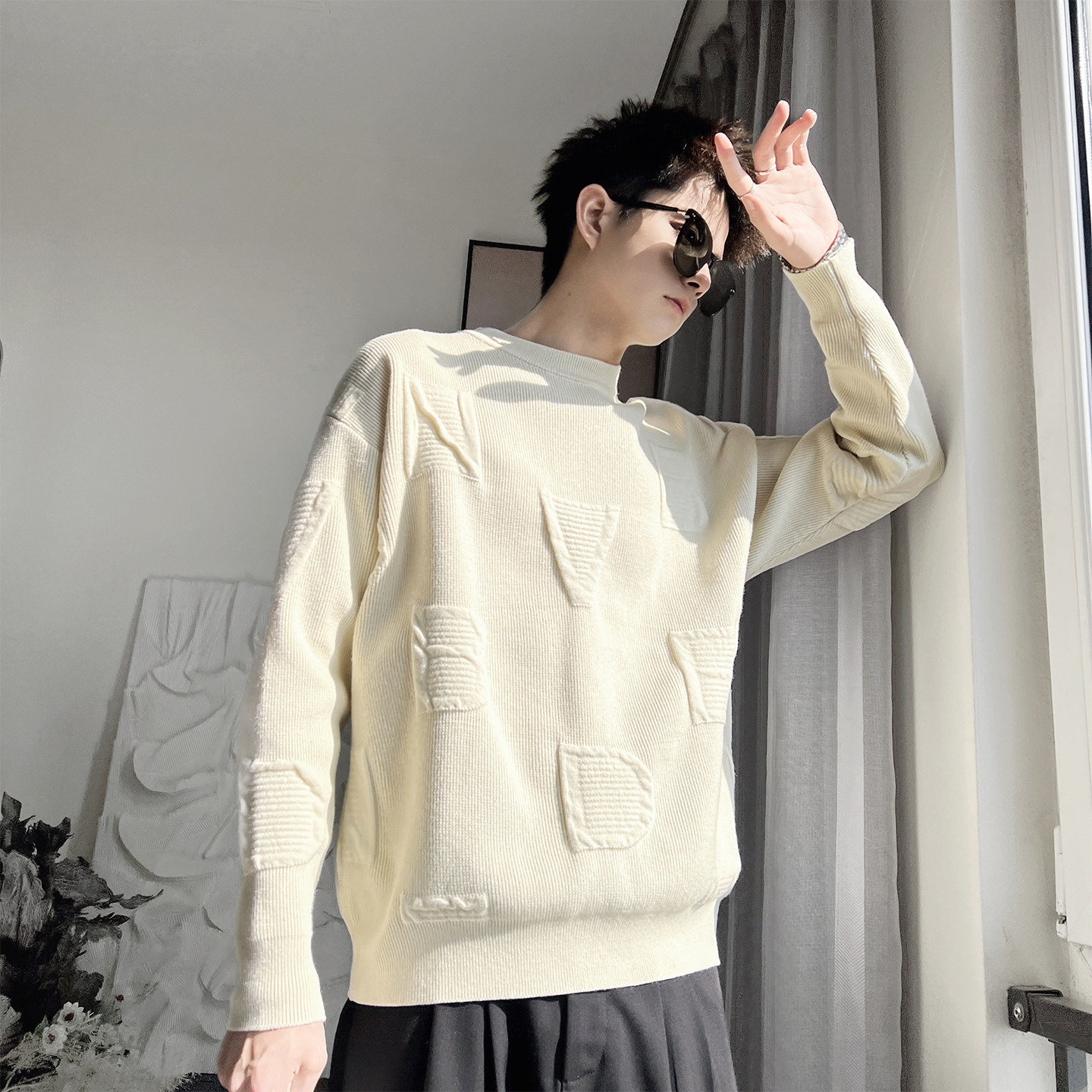 MX311-M-3XL-特P98控145凸版立体提花毛衣50黏胶28涤纶22尼龙,男装针织衫/毛衣,电商A216