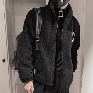 Y89-特P108-控148摇颗粒绒痞帅2023冬季加厚潮夹克羊羔毛棉衣服