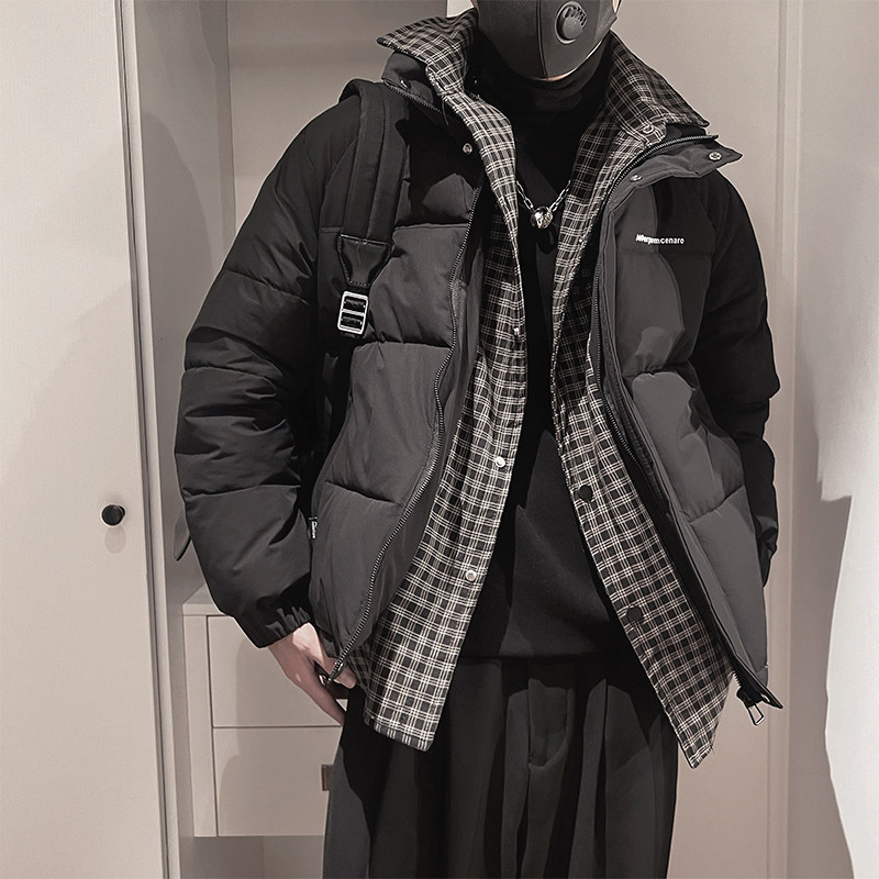 Y101--P138控178外聚酯纤维内聚酯纤维假两件衬衫面棉衣,男装衬衫,电商A216