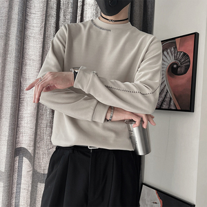 WY256M-3XL-P68-控98- 35%棉 65%涤纶 分割线纹绣打底衫 常规版型图片