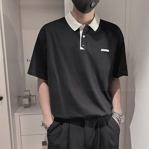 PL33-M-3XL P68-控98  88.9%棉9.1%聚酯纤维 2%氨纶 学院风 异色图片