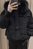 Y86-135控175-2023新款冬季外套男高级感夹克男连帽潮牌毛领棉服，男装棉衣，电商A216