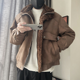 Y107-P158控208-聚酯纤维泰迪毛大爆毛领皮棉一体棉衣无头图，男装棉衣，电商A216