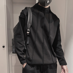 WY209-P68 控98休闲外套男春设计感ins痞帅修身立领拉链长袖夹克图片