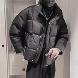Y96-P298控378外聚酯纤维正方压格短款90绒羽绒服面包服版型，男装羽绒服，电商A216