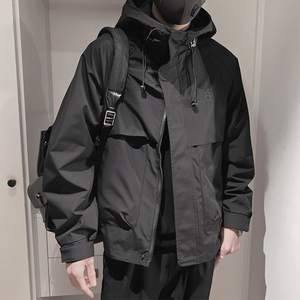 WT71-P138-控178M-3XL  聚酯纤维破口分割连帽冲锋衣 封领扣图片