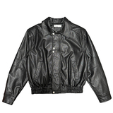 PY01-P178-控23870%PU30%涤纶短款皮衣大门襟分割裁剪结构，男装皮衣，电商A216