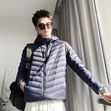 Y136-P128-聚酯纤维50绒（50-100）排骨格连帽羽绒棉服，男装棉衣，电商A216