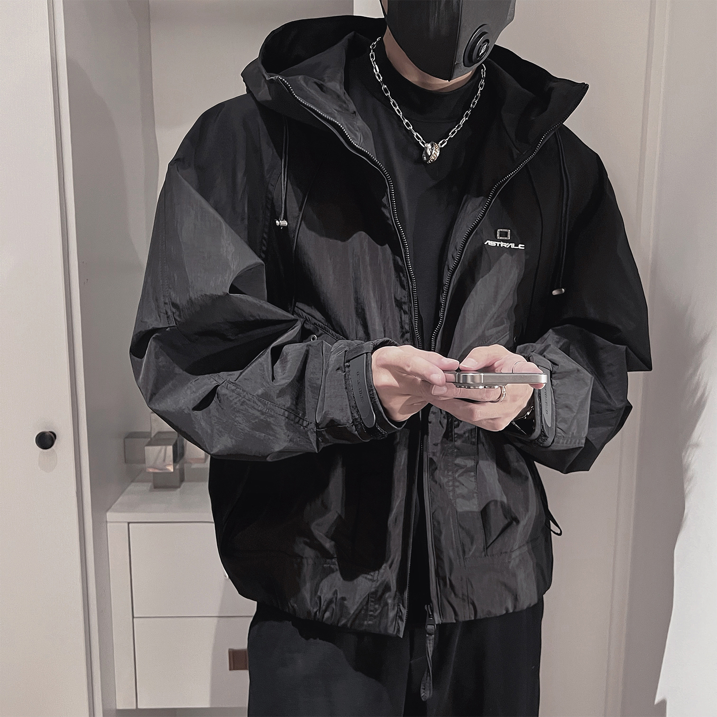 WT91-P148-控198-M-3XL-聚酯纤维 高品重工连帽外套，女装短外套，电商A216