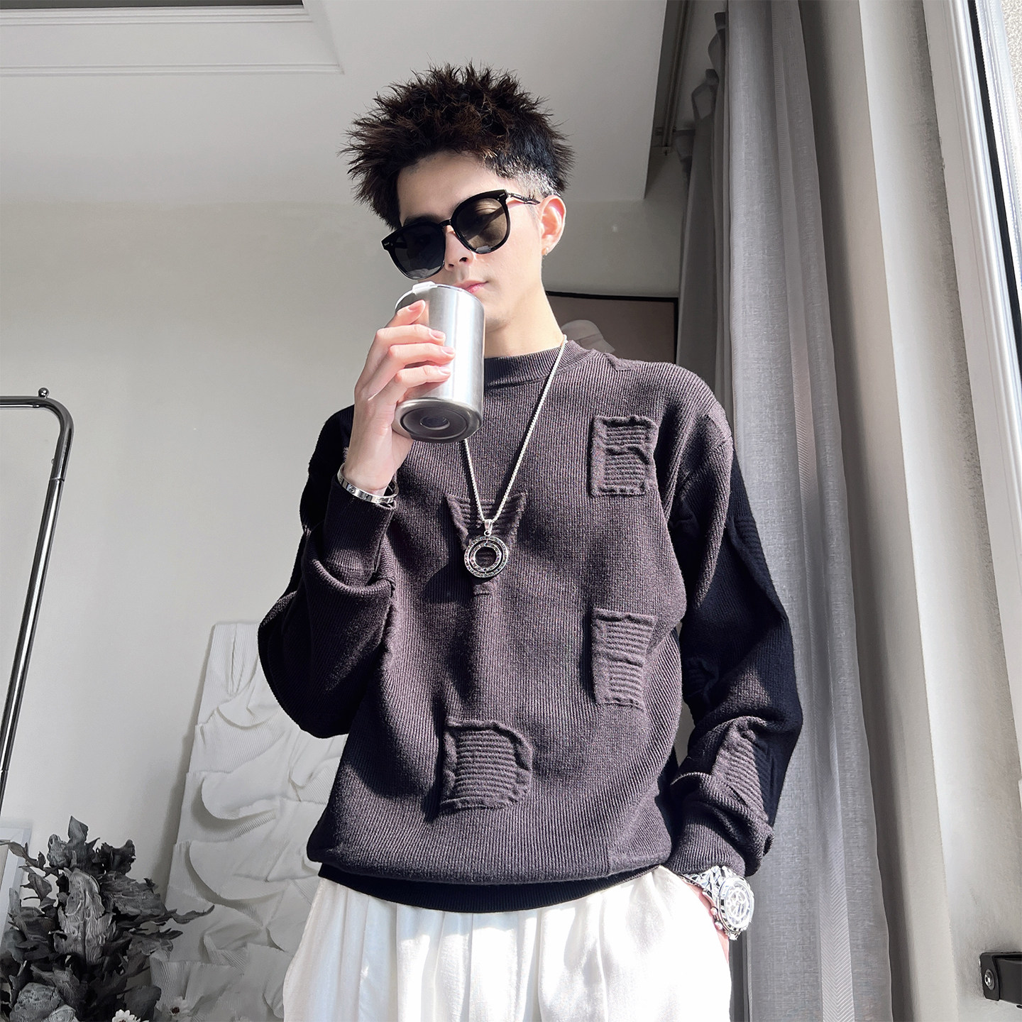 MX311-M-3XL-特P98控145凸版立体提花毛衣50黏胶28涤纶22尼龙,男装针织衫/毛衣,电商A216