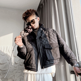 Y128-P138-控188-M-3XL短款合扣棉衣聚酯纤维，男装棉衣，电商A216