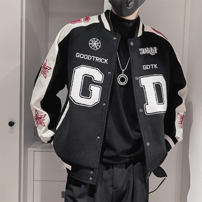 WT73-P138-控178M-3XL面料聚酯纤维贴标绣花棒球服微阔版型,男装夹克,电商A216