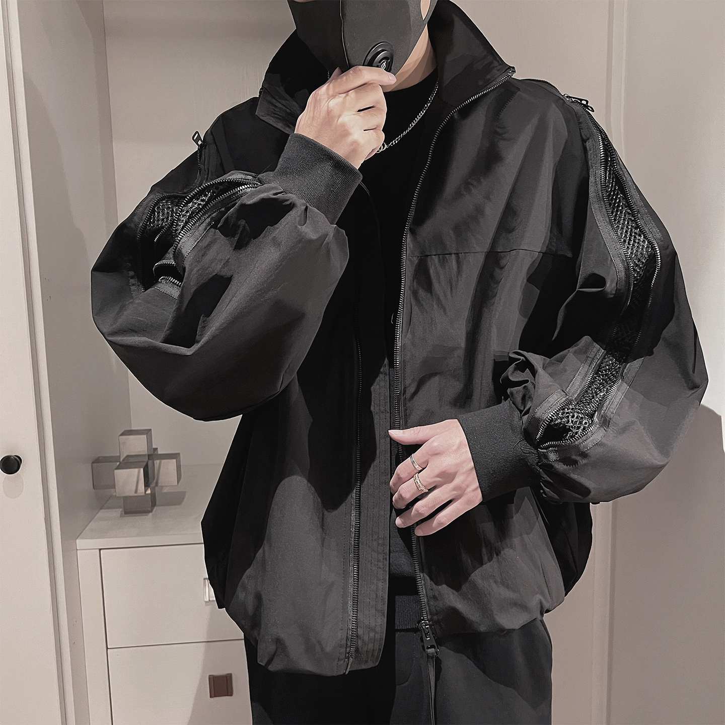 WT83-P138-控178-M-3XL-聚酯纤维结构拉链藏袖外套，女装短外套，电商A216