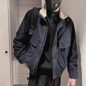 Y108-P178-控238 -聚酯纤维 毛领洗水棉工装棉衣 无头图,男装棉衣,电商A216